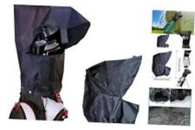 Golf Bag Rain Cover Waterproof Hood Protection Black Pack 1 Pack Standard