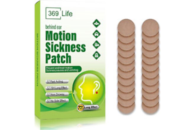 Motion Sickness Patches for Car and Boat Rides, Ships, Cruise and Airplane & Oth
