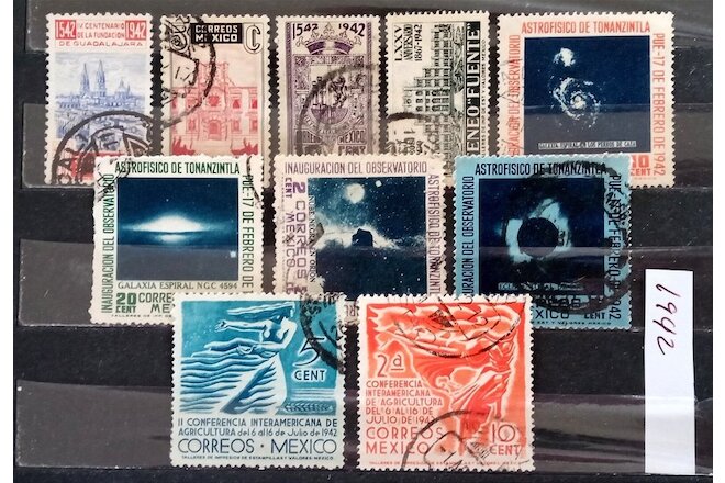 Mexico 1942 10 Stamp lot all different used as seen, combine shipping