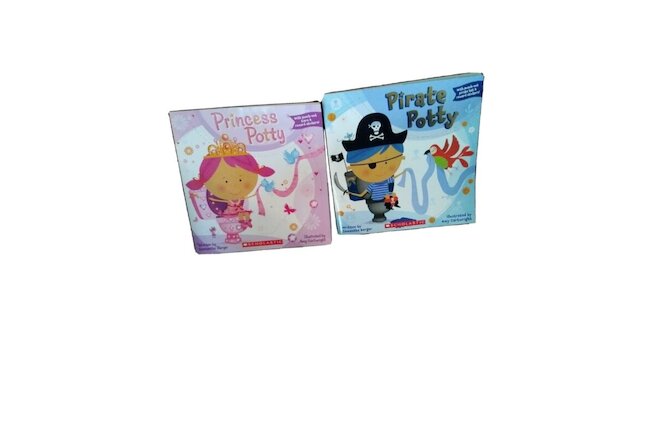 FIRST ED Princess & Pirate Potty Books Stickers & Tiara Toilet Training Toddler