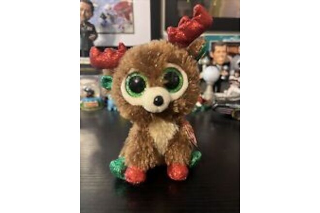 Ty Beanie Boos Fudge The Reindeer 6" 15cm MWMT Happy Holiday Gift & Decoration