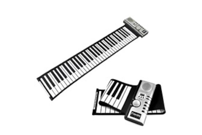 Sound of Music Flexible Wave Piano Keyboard roll up Mat 61 Key Music Instrument