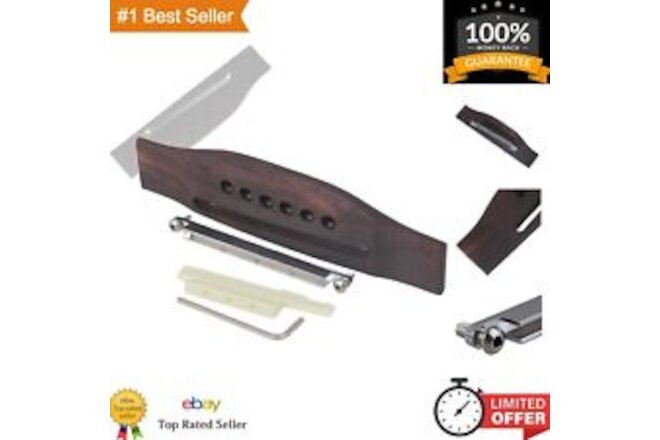 6 String Acoustic Guitar Rosewood Bridge & Saddle Nut & Adjustable Shaft Set