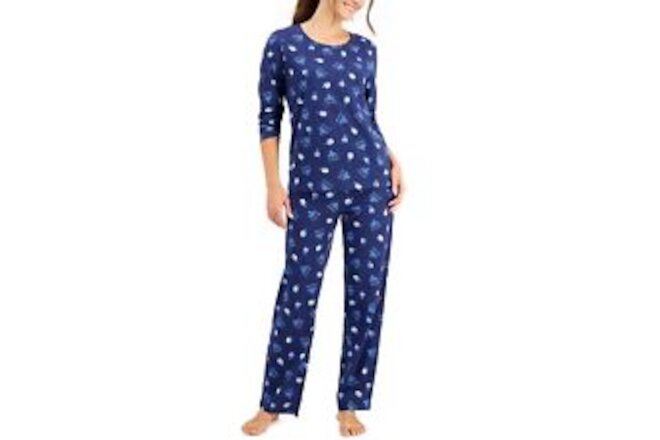 allbrand365 designer Womens Matching Pajama Set Hanukkah Print Size X-Large