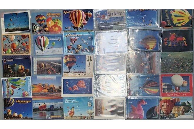 Albuquerque, NM POSTCARD Lot of 30 Hot Air Balloon Festival Unposted 4x6 Cards
