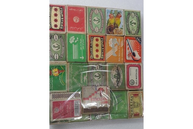 Vintage Rare Egyptian  Amazing Lot 20 Advirtising Match Books Egypt Made Lot #6
