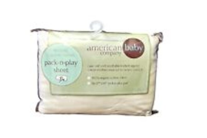 American Baby Company Pack-N-Play Sheet Organic Cotton 27"X39" Fitted NEW
