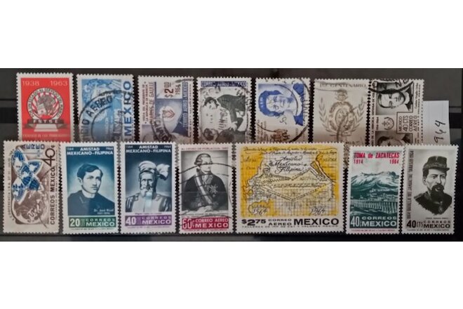 Mexico 1969 12 Stamp lot all different used as seen, combine shipping
