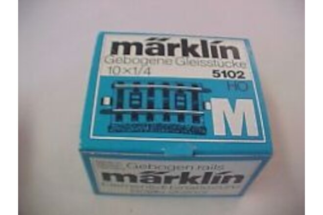 Marklin 5102 Curved Track Section 10x 1/4 - Ten Piece Box