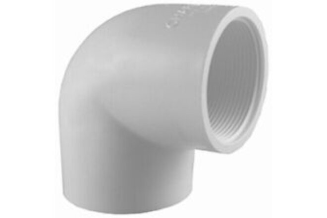 Pipe Fitting,Schedule 40 PVC Ell,90-Degree,White,1-1/2-In. -PVC 02301  1400HA