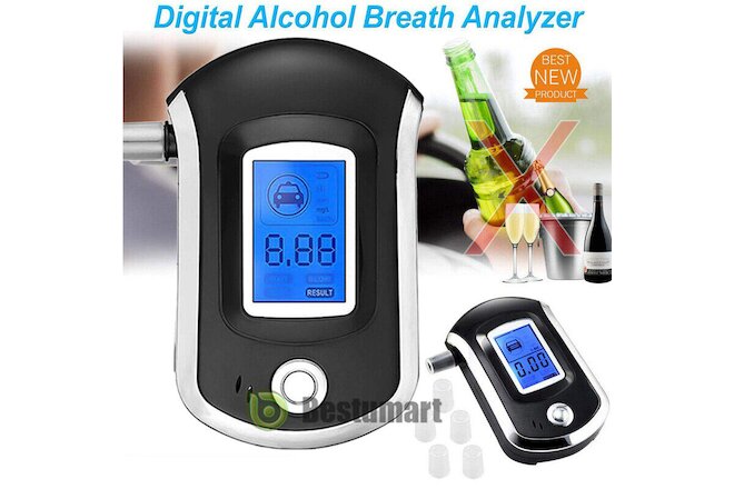 Advanced Police Digital Breath Alcohol Tester Breathalyzer Analyzer Detector