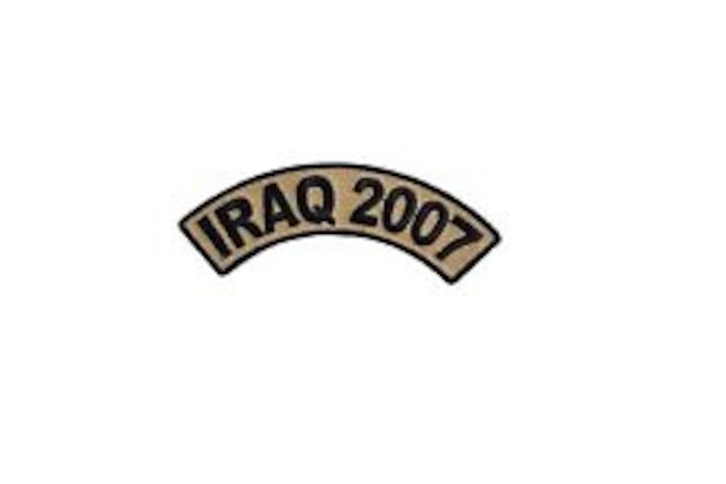 IRAQ 2007 Rocker Veteran Biker Embroidered Motorcycle Uniform 4" Patch NEW