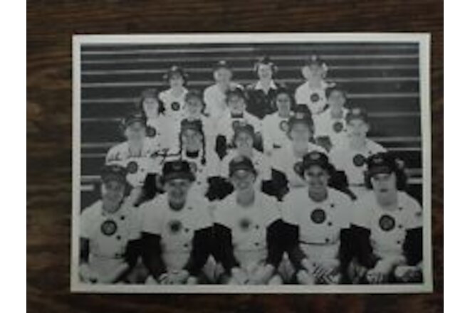 Helen"Nordie"Nordquist Autographed on AAGPBL 1951 Rockford Peaches Reprint Photo