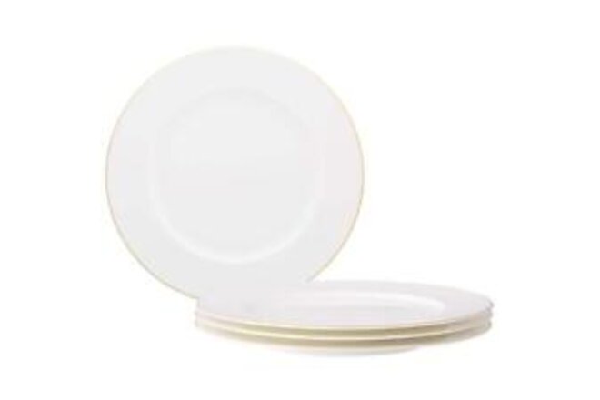 Noritake Dinner Plates 11"x11" Round Dishwasher Safe Bone China White (Set of 4)