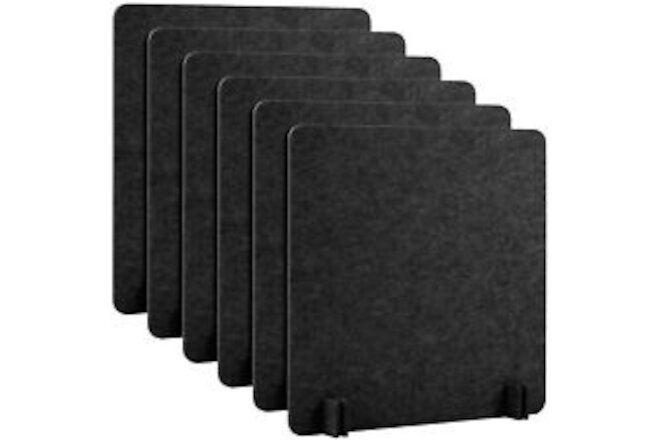 Kisston 6 Pack Acoustic Desk Divider Desk Partition 24 x 24" Stand Up Freesta...