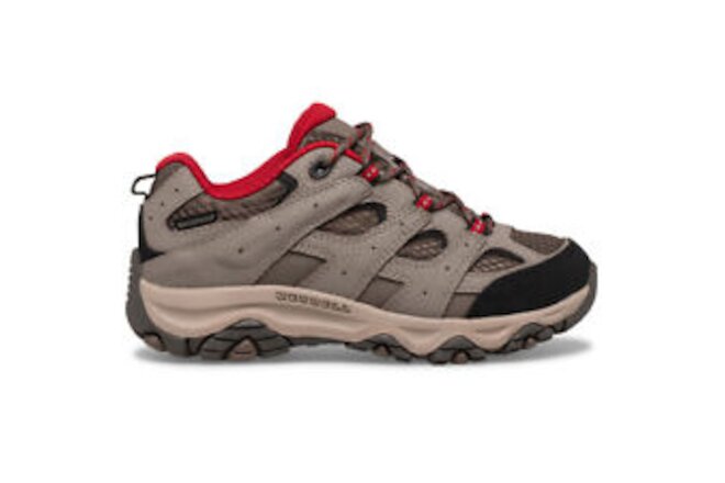 Merrell Kids' Moab 3 Low Lace Waterproof Hiking Shoes Boulder Red 6