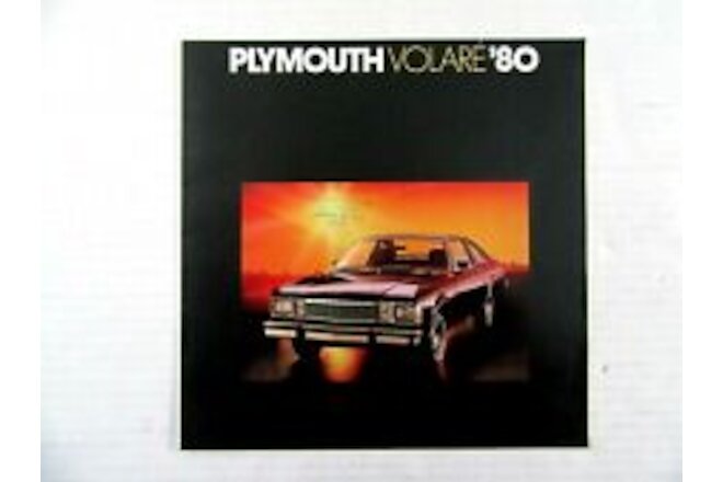 1980 PLYMOUTH VOLARE Sales Catalog Brochure Booklet (12 Pages) New Old Stock