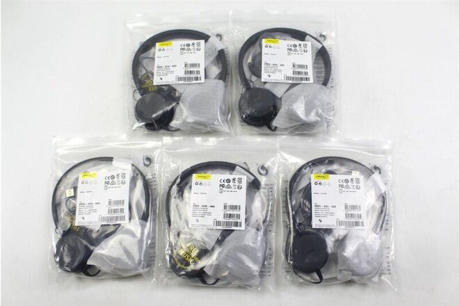 LOT-5 New Jabra Evolve 20SE UC Stereo Headsets P/N: HSC016 4999-829-409
