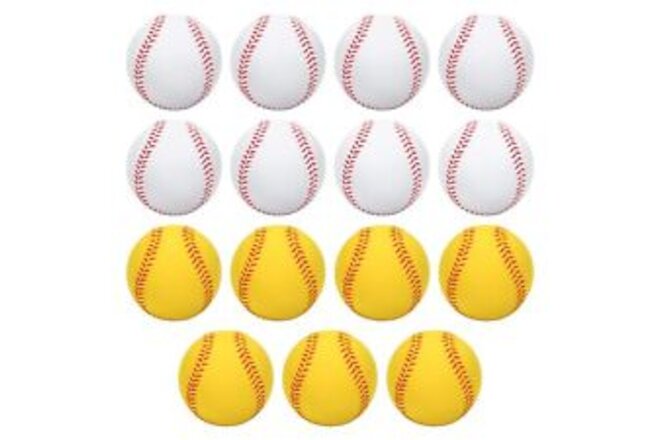 15 Pack Foam Baseballs, 9 Inch Soft Baseballs Training Pitch Baseball Basebal...