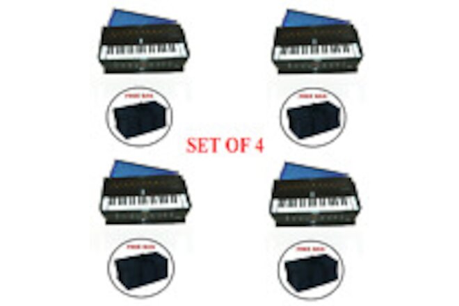 Set of 4 Style 9 Stopper Chudidaar Bellow 42 Key Two Reed Harmonium with Bag