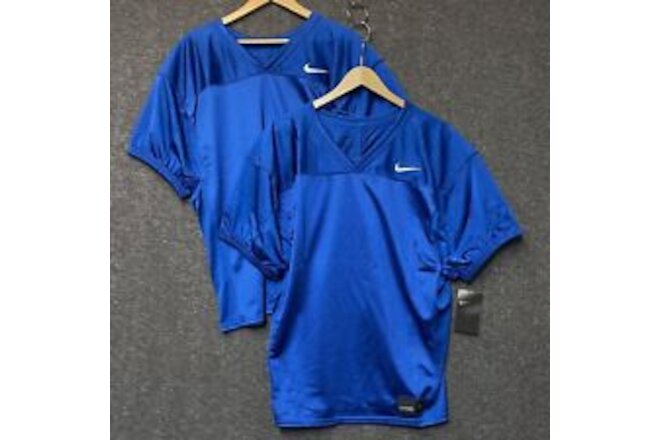 2 PACK Nike Men's Football Jersey Blue White AO5149-493 Sports Shirt Medium NWT