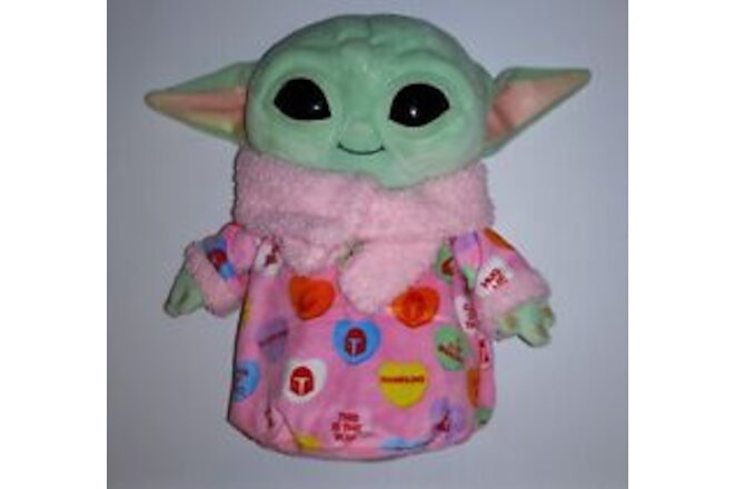 Star Wars Mandalorian Grogu The Child Valentine’s 9" Plush Baby Yoda Heart Rare