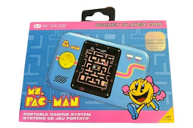 My Arcade DGUNL-7010 MS. PAC-MAN Pocket Player Pro Handheld Portable Video Game