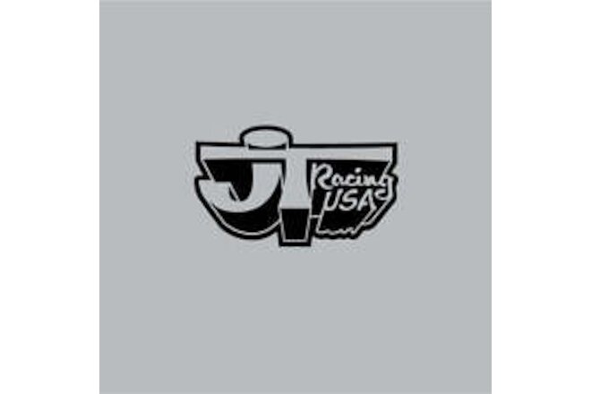 JT Racing - 3D logo - black clear decal