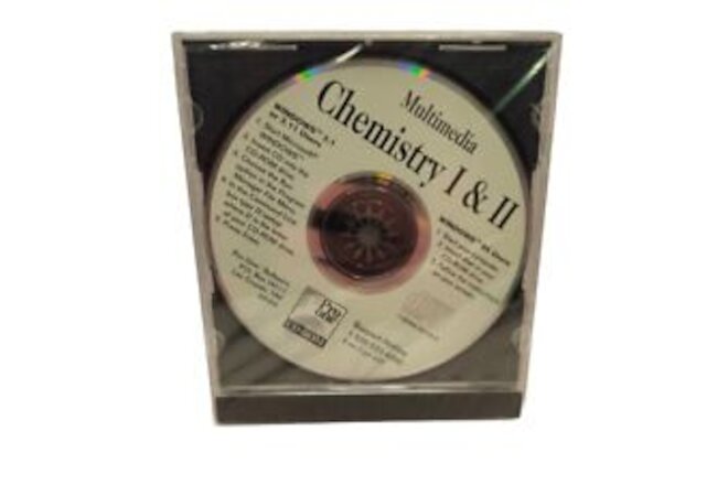 1 Pro One Multimedia Chemistry 1 & 2 Pc CDROM new sealed windows 3 3.11 95 VTG