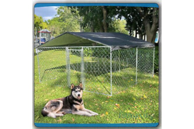 10/6.56ft Large Outdoor Dog Kennel Dog Run Exercise Cage Pet Playpen Metal Fence