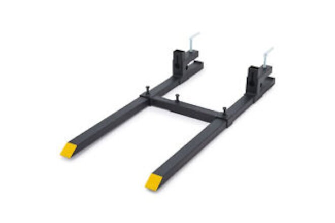 Durable 60in 2000lb Pallet Forks w Adjustable Stabilizer Bar for Various Tasks