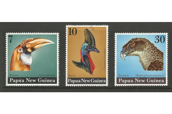PAPUA NEW GUINEA, 1974 BIRDS OF PREY (3), S.G No 270-272 MNH**