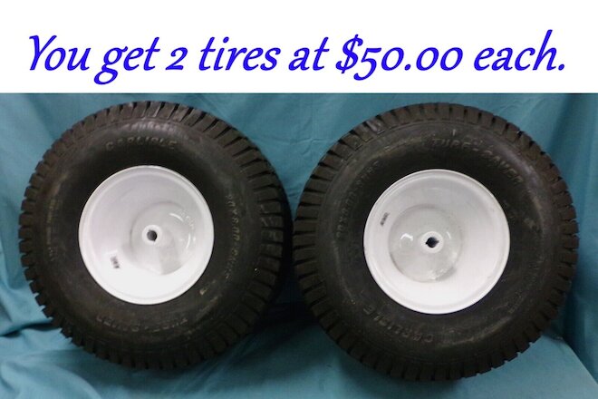 Two 20 inch x 8 inch Rear Tractor Tires, Arnold 490-327-0004 Rear Tractor Tires