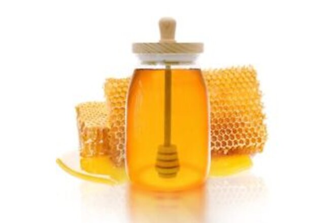Honey Jar with Dipper and Lid Cover Crystal Beehive Glass Honey Pot for Home New