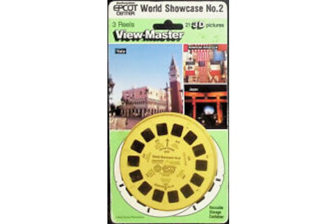 WALT DISNEY WORLD World Showcase #2 3d View-Master 3 Reel Packet SEALED