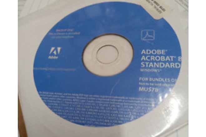 Adobe Acrobat 8 Standard MU578  2006 for Windows w/ Serial Key