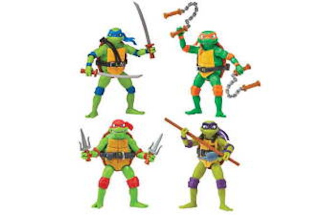 Mutant Ninja Turtles Mutant Mayhem Movie Turtle Basic Figure Bundle