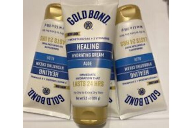 4~Gold Bond Healing Hydrating Cream Lotion Extra Dry Skin Aloe Hydrating 5.5oz