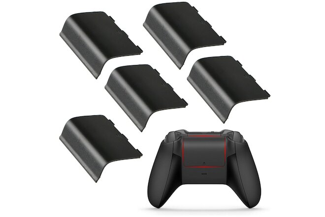 5 X Replacement Battery Cover Back Lid Wireless Controller Black For Xbox One