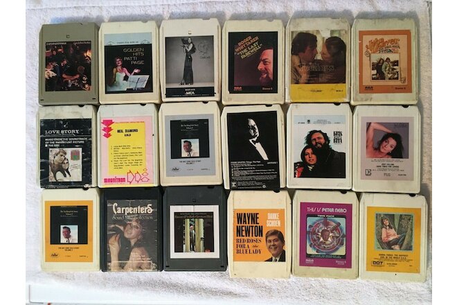 18 Misc 8 Track Tapes - Untested