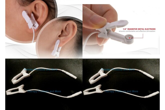 4 EAR CLIP CLAMP ELECTRODES FOR TENS, CES