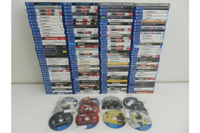Lot of 156 PlayStation PS4 Games - Watch Dogs 2, Last of Us: Remastered