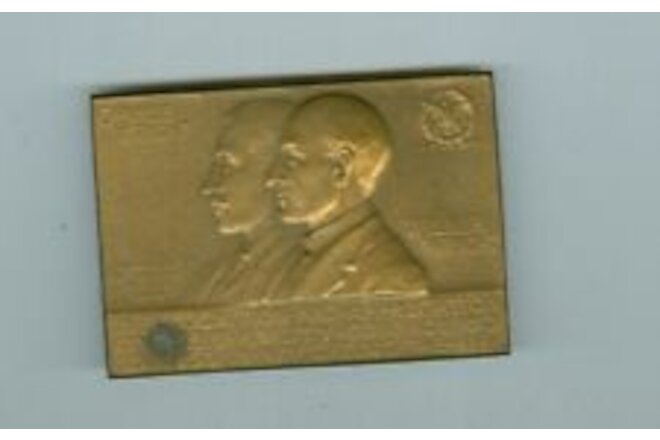 WILBUR ORVILLE WRIGHT BROTHERS BRONZE MEDAL OF CONGRESS PLAQUE