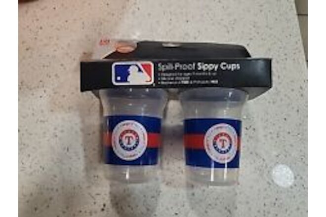 MLB TEXAS RANGERS SPILL-PROOF 5 0Z SIPPY CUPS 2 PACK