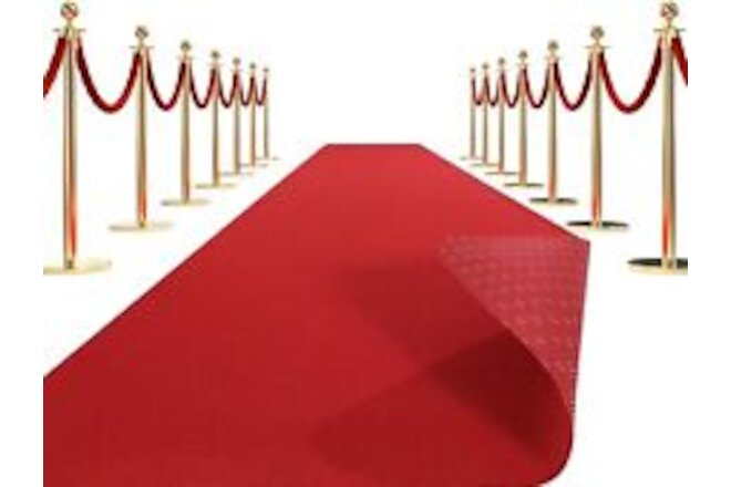 HOMBYS 350GSM Thickness Red Carpet Runner Runway Rug for Events, 2.6x10 FT