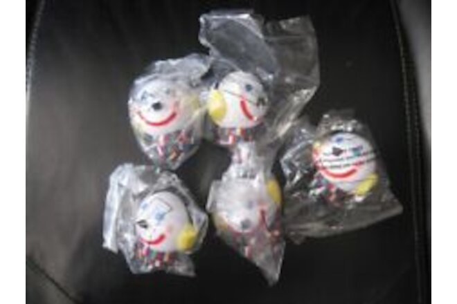Jack In The Box Christmas New Years Antenna Ball Lot Of 5