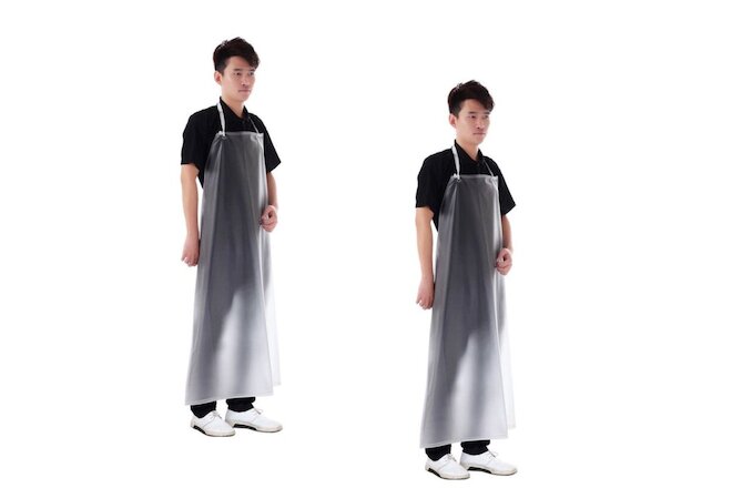 2 Pack Waterproof Clear PVC Apron For Kitchen Housework Restaurant Butcher Clean