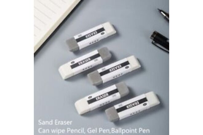 5PCS Matte Frosted Eraser Dual-use Pen Eraser  School Office