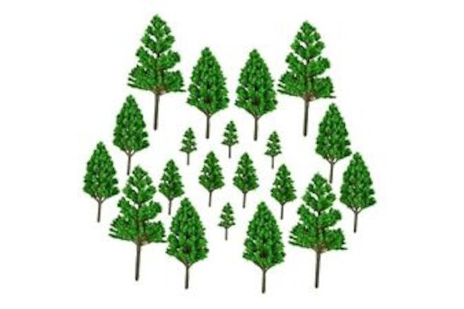 Mini Model Miniature Trees Mixed Train Scenery Architecture Green and Brown