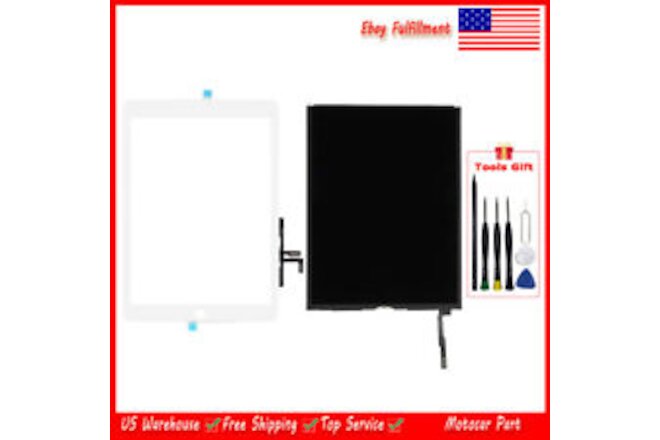 White For iPad 2017 5th Gen A1822 A1823 Touch Screen Digitizer LCD Display